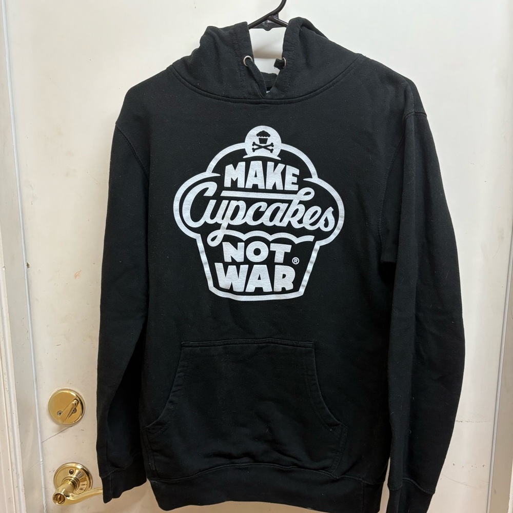 Johnny Cupcakes Black Hoodie with White Logo